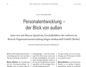 Screenshots der ersten Seite des Interviews Personalentwicklung - der Blick von außen