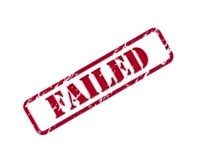 Graphik eines Stempels Failed
